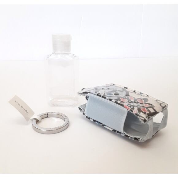 Vera Bradley Hand Sanitizer Keychain Lisbon Medallion Bag Charm NWT - Picture 3 of 5